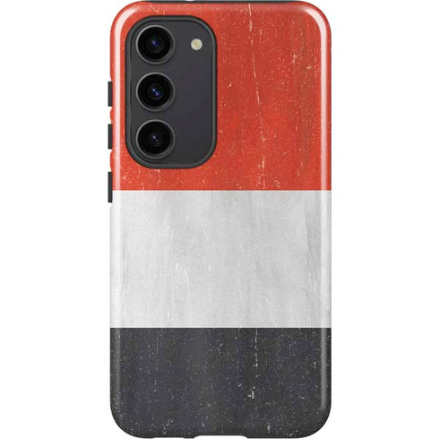 Yemen Flag Distressed Galaxy S23 Pro Case